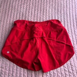 Red Lululemon Shorts (Liner Cut Out)